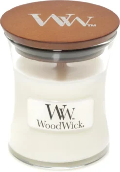 WoodWick Geurkaars Mini White Teak - 8 Cm / ø 7 Cm -WoodWick 842x1200 1