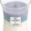 WoodWick Hourglass Medium Trilogy Geurkaars - Calming Retreat