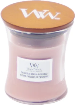 WoodWick Geurkaars Mini Pressed Blooms & Patchouli - 8 Cm / ø 7 Cm