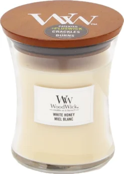 WoodWick Hourglass Medium Geurkaars - White Honey -WoodWick 858x1200