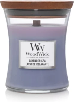 WoodWick Hourglass Medium Geurkaars - Lavender Spa -WoodWick 863x1200