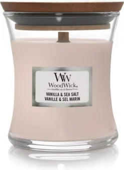 WoodWick Kaars Mini Vanilla & Sea Salt - 8 Cm / ø 7 Cm