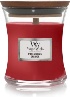 WoodWick Geurkaars Mini Pomegranate - 8 Cm / ø 7 Cm