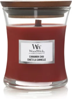 WoodWick Geurkaars Mini Cinnamon Chai - 8 Cm / ø 7 Cm
