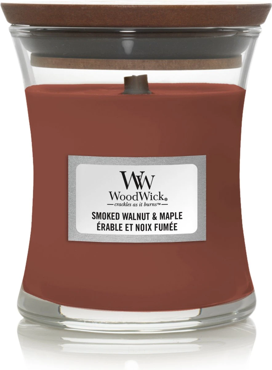 Woodwick Smoked Walnut & Maple Mini Candle - Geurkaars 2 Woodwick Smoked Walnut & Maple Mini Candle - Geurkaars - Afbeelding 2