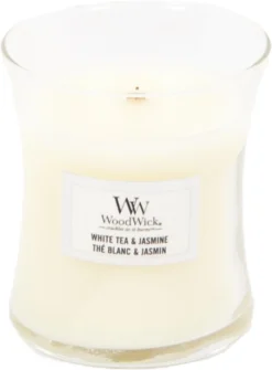 WoodWick Geurkaars Mini White Tea & Jasmine - 8 Cm / ø 7 Cm -WoodWick 884x1200