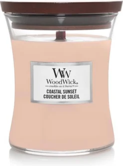 WoodWick Hourglass Medium Geurkaars - Coastal Sunset