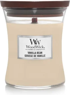 WoodWick Hourglass Medium Geurkaars - Vanilla Bean