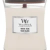 WoodWick Hourglass Medium Geurkaars - White Teak