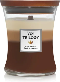 WoodWick Hourglass Medium Trilogy Geurkaars - Cafe Sweets