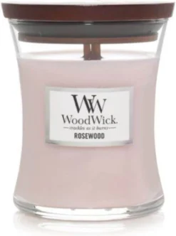 WoodWick Geurkaars Mini Rosewood - 8 Cm / ø 7 Cm