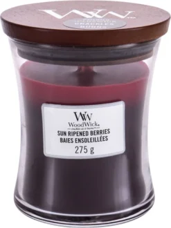 WoodWick Hourglass Medium Trilogy Geurkaars - Sun Ripened Berries