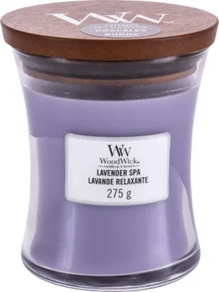 WoodWick Hourglass Medium Geurkaars - Lavender Spa -WoodWick 904x1200