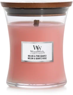 WoodWick Geurkaars Mini Melon & Pink Quartz - 8 Cm / ø 7 Cm -WoodWick 924x1200