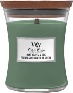 WoodWick - Mint Leaves & Oak Medium Candle -WoodWick 948x1200