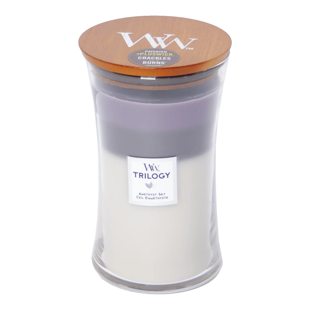 Woodwick Amethyst Sky Trilogy Large Candle - Geurkaars 1 Woodwick Amethyst Sky Trilogy Large Candle - Geurkaars