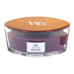 Woodwick Black Plum Cognac Ellipse Candle - Geurkaars