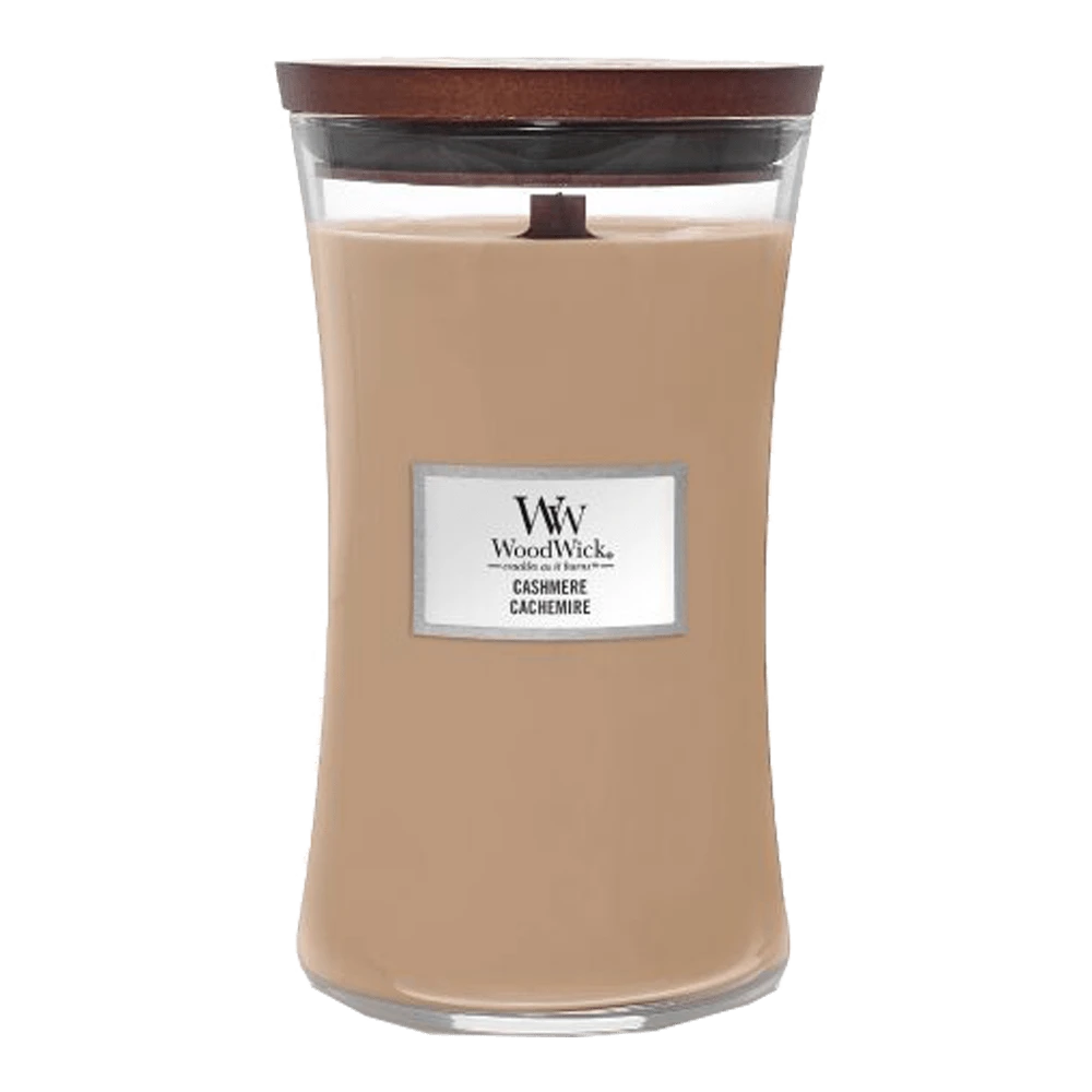 Woodwick Cashmere Large Candle - Geurkaars 1 Woodwick Cashmere Large Candle - Geurkaars