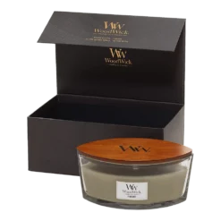 Woodwick Deluxe Gift Set Ellipse Candle Fireside - Geurkaars