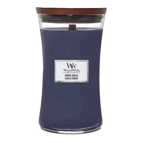 Woodwick Hinoki Dahlia Large Candle - Geurkaars 1 Woodwick Hinoki Dahlia Large Candle - Geurkaars