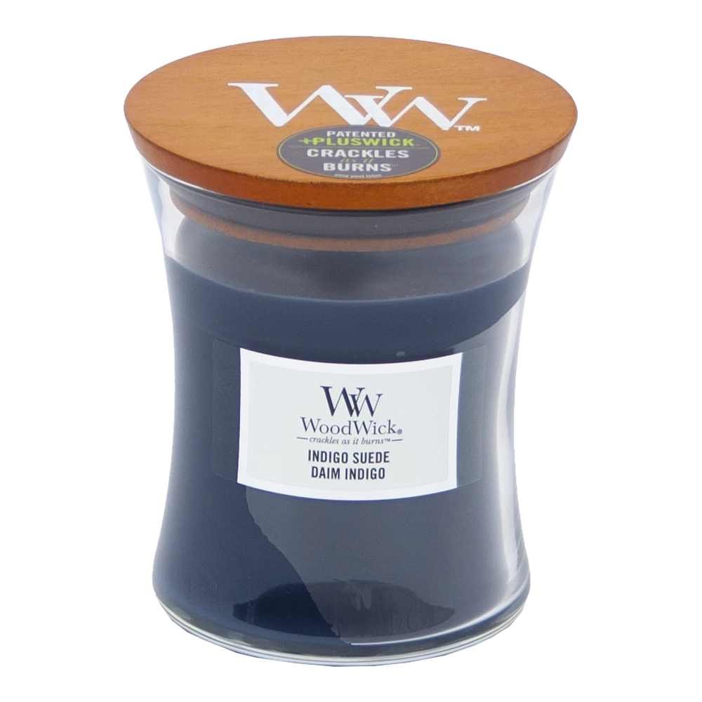 Woodwick Indigo Suede Medium Candle 1 Woodwick Indigo Suede Medium Candle