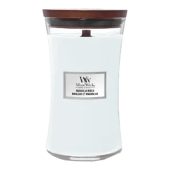 Woodwick Magnolia Birch Large Candle - Geurkaars