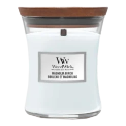 Woodwick Magnolia Birch Medium Candle - Geurkaars