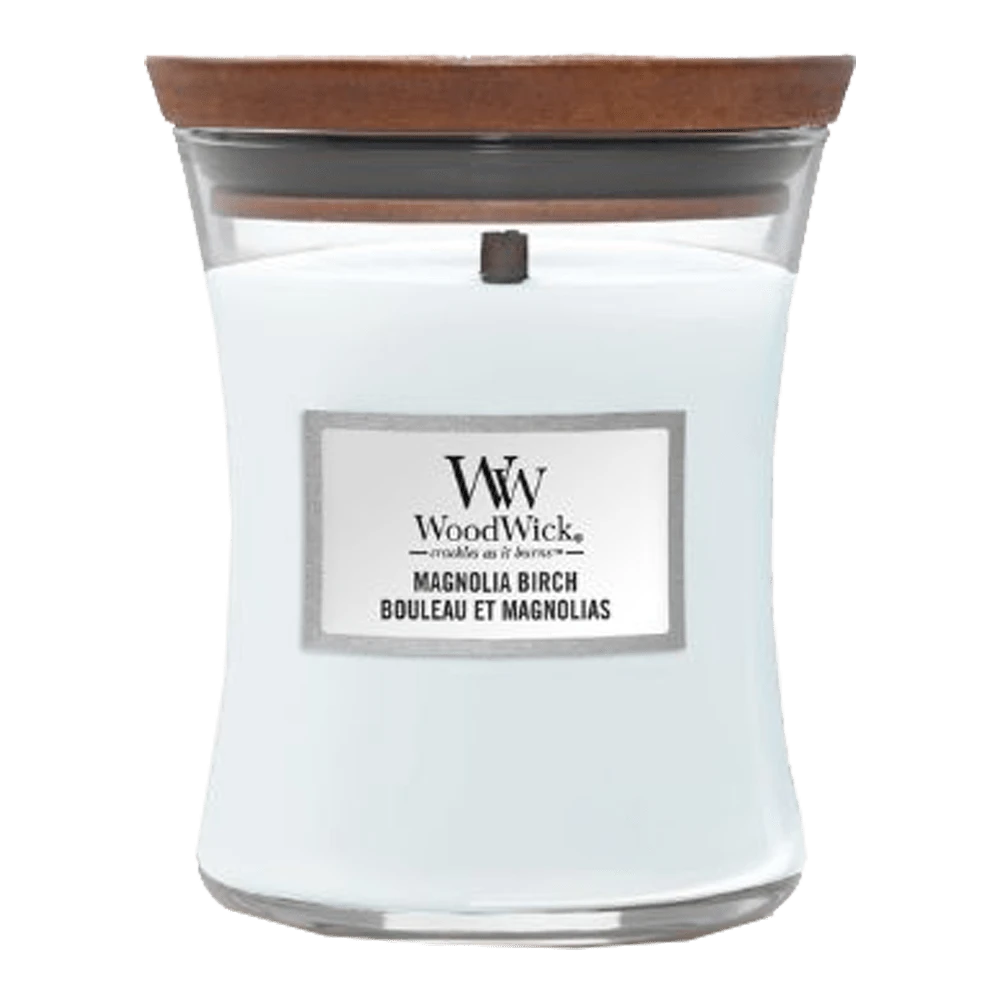 Woodwick Magnolia Birch Medium Candle - Geurkaars 1 Woodwick Magnolia Birch Medium Candle - Geurkaars