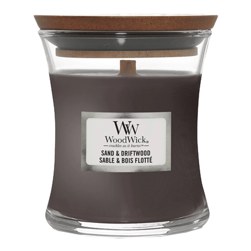 Woodwick Sand & Driftwood Medium Candle - Geurkaars 1 Woodwick Sand & Driftwood Medium Candle - Geurkaars