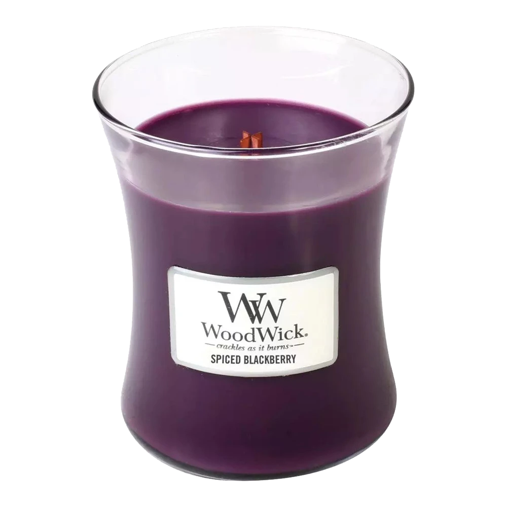Woodwick Spiced Blackberry Medium Candle - Geurkaars 1 Woodwick Spiced Blackberry Medium Candle - Geurkaars