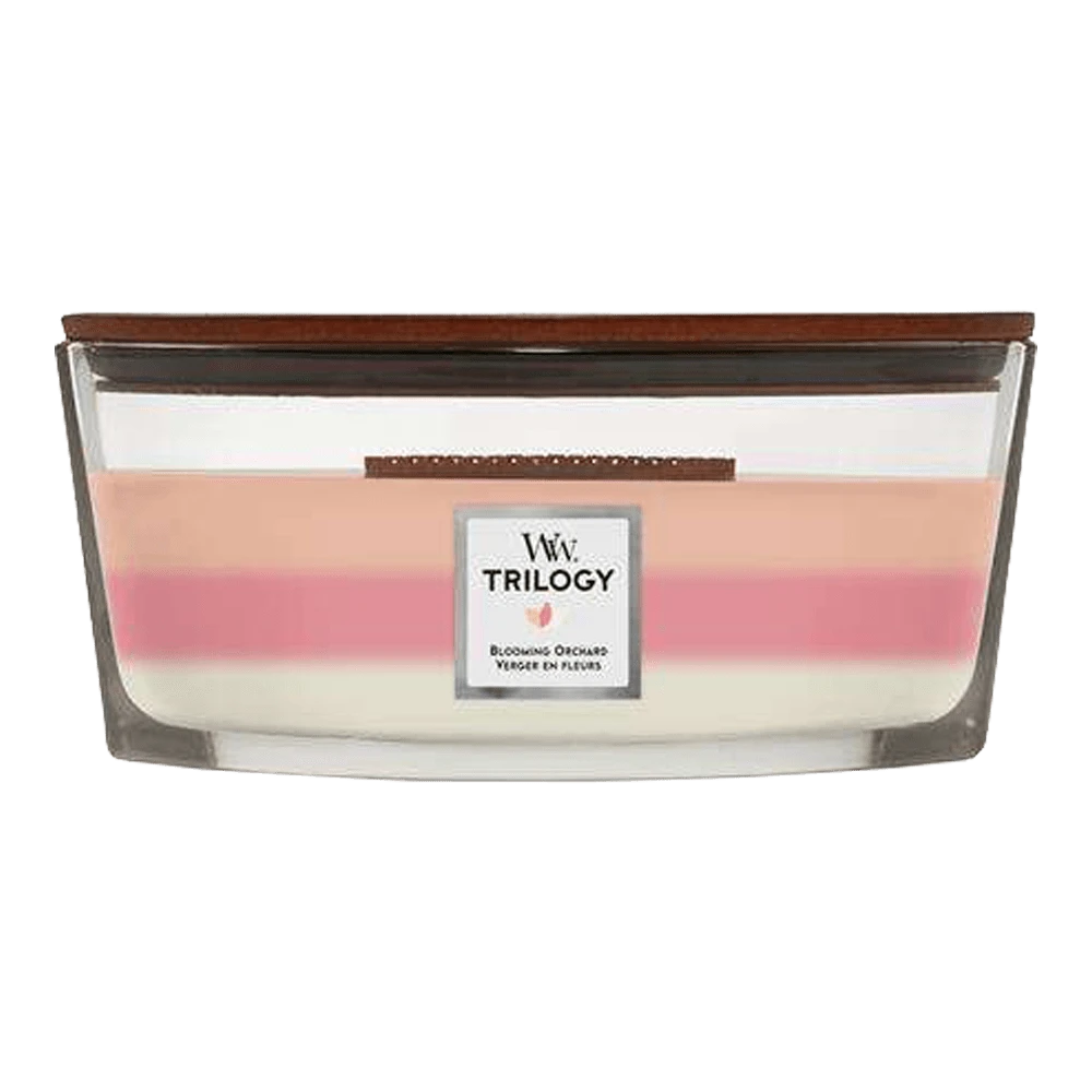 Woodwick Trilogy Blooming Orchard Ellipse Candle - Geurkaars 1 Woodwick Trilogy Blooming Orchard Ellipse Candle - Geurkaars