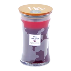 Woodwick Trilogy Sun Ripened Berries Large Candle - Geurkaars