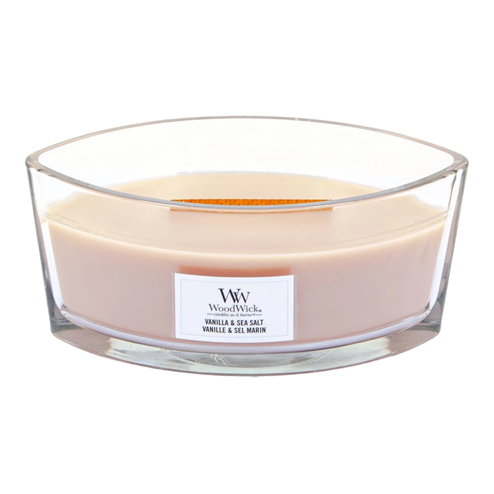 Woodwick Vanilla & Sea Salt Ellipse Candle - Geurkaars 2 Woodwick Vanilla & Sea Salt Ellipse Candle - Geurkaars - Afbeelding 2