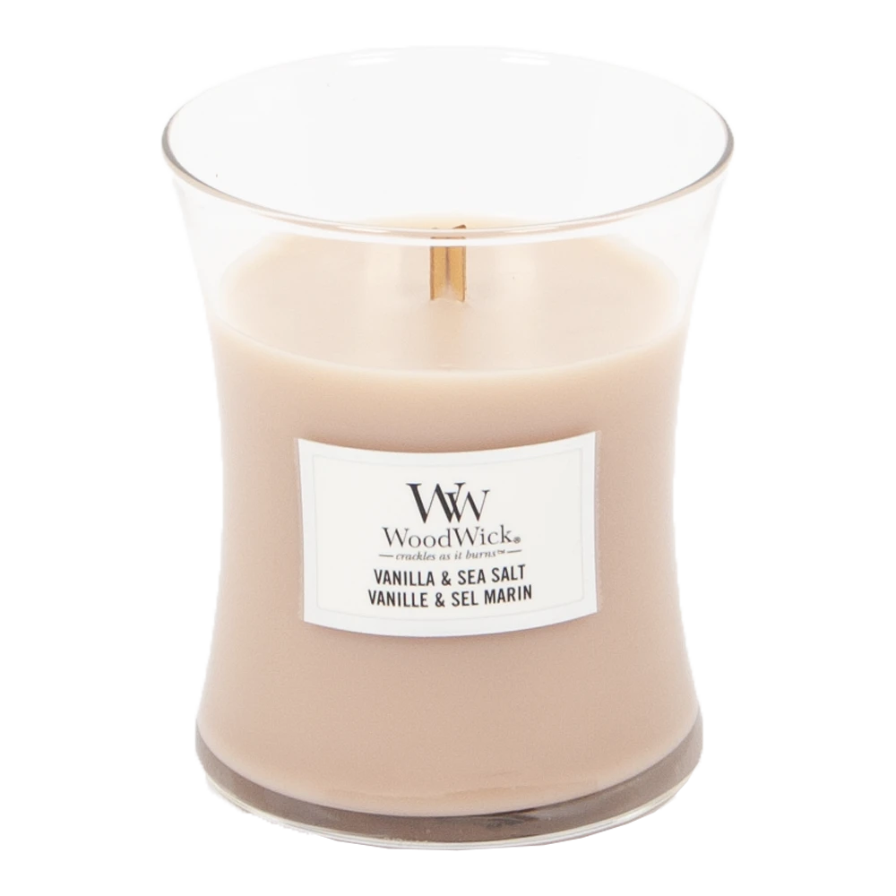 Woodwick Vanilla & Sea Salt Medium Candle - Geurkaars 2 Woodwick Vanilla & Sea Salt Medium Candle - Geurkaars - Afbeelding 2