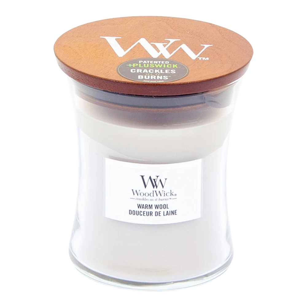 Woodwick Warm Wool Medium Candle - Geurkaars 1 Woodwick Warm Wool Medium Candle - Geurkaars