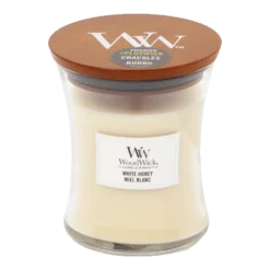 Woodwick White Honey Medium Candle - Geurkaars