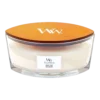 Woodwick White Teak Ellipse Candle - Geurkaars