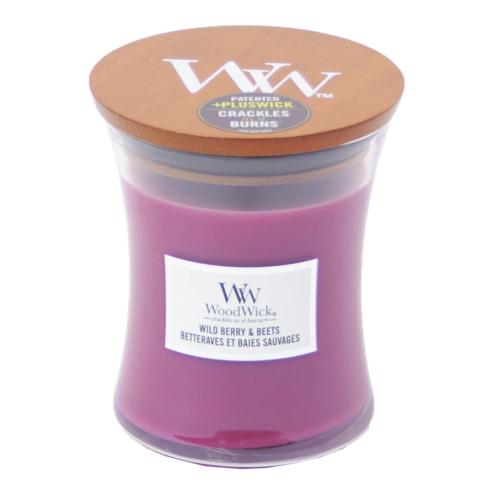 Woodwick Wild Berry & Beets Medium Candle - Geurkaars 1 Woodwick Wild Berry & Beets Medium Candle - Geurkaars