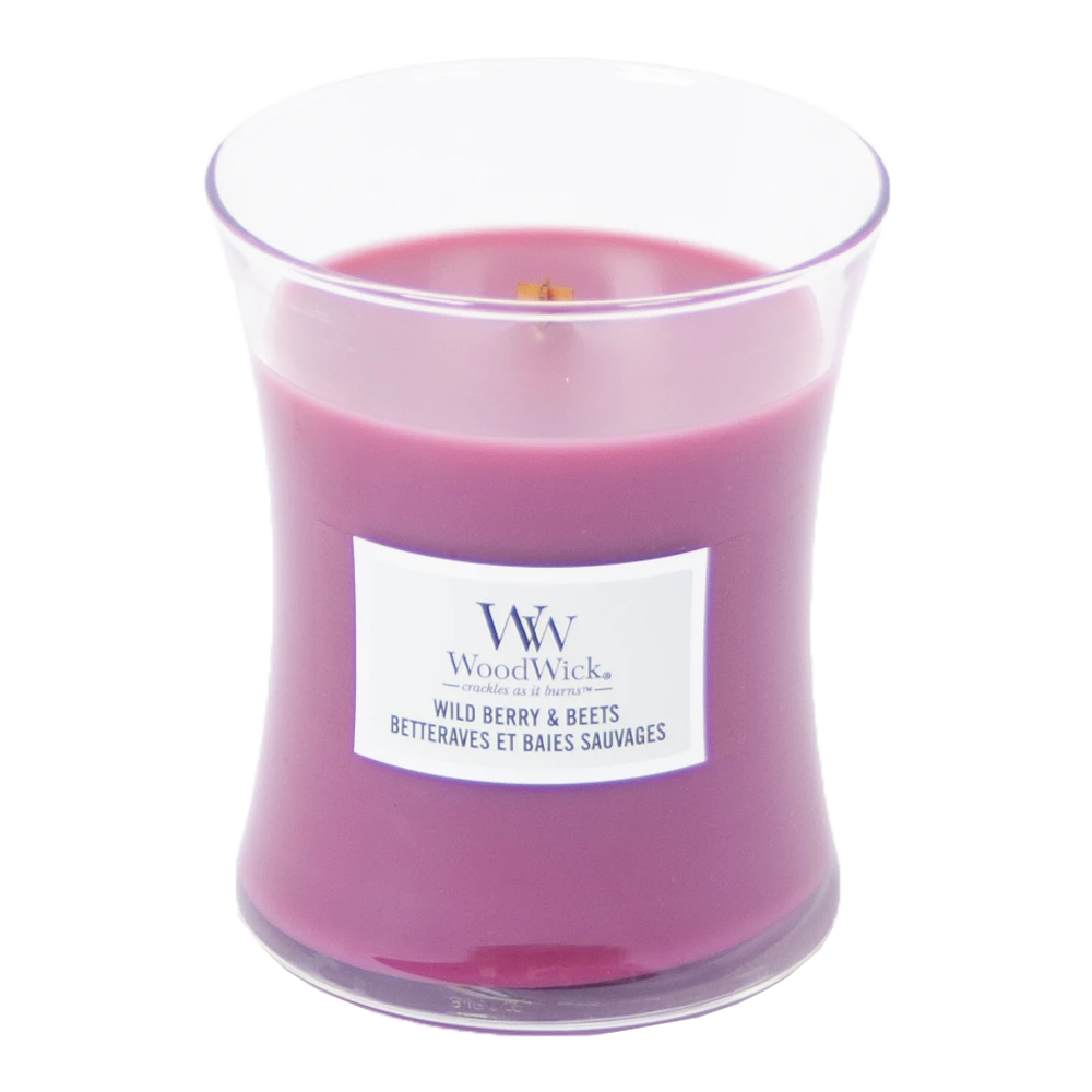 Woodwick Wild Berry & Beets Medium Candle - Geurkaars 2 Woodwick Wild Berry & Beets Medium Candle - Geurkaars - Afbeelding 2